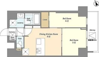 ドゥーエ浅草【13階】の間取り