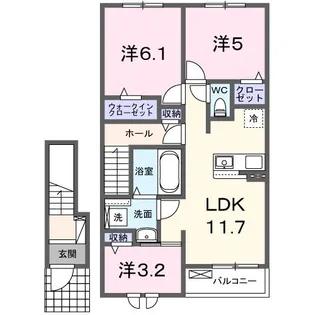 ルアナ【2階】の間取り