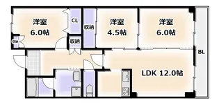 3LDKの間取り画像
