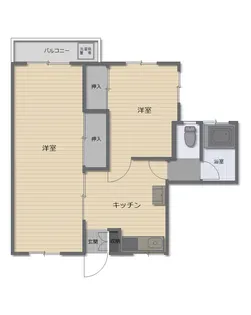 セゾン浜脇【4階】の間取り