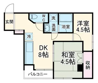 アメニティ東町【6階】の間取り