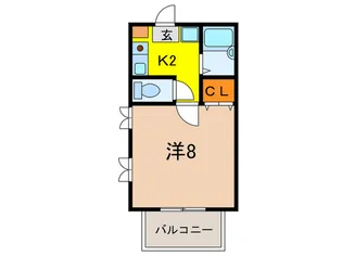 聚楽荘B棟【1階】の間取り
