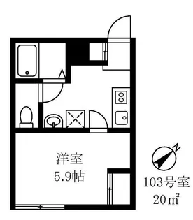 早稲田鶴巻町IMAハウス【1階】の間取り