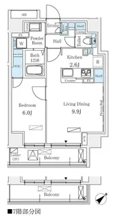 Raum麻布十番【2階】の間取り