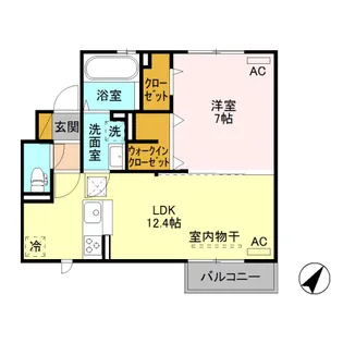 新潟県新発田市中曽根町3【アパート】の間取り