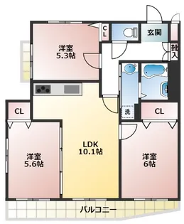 セイガステージ分倍河原II【2階】の間取り