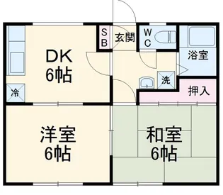シティ浜【1階】の間取り