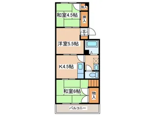 東橋本マンション【3階】の間取り