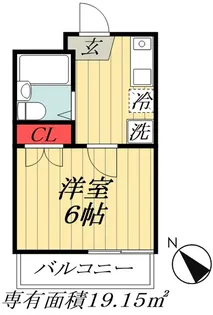 千葉県市川市末広1【アパート】の間取り