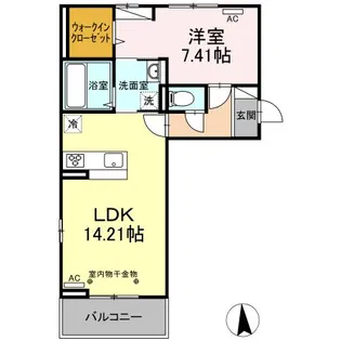 フリーデン国分【3階】の間取り