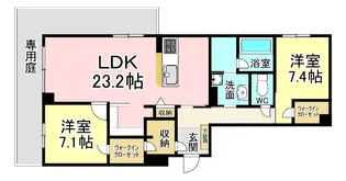 グランカルム足立【1階】の間取り
