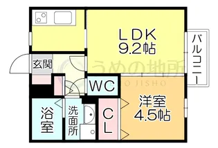 メルベーユ・ドミールD棟【2階】の間取り