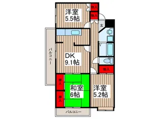 サニーパーク壱番館【4階】の間取り