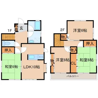 茨城県稲敷市下根本【一戸建】の間取り