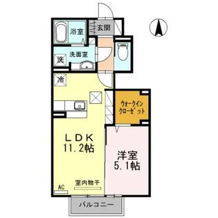 エスカーザ【1階】の間取り