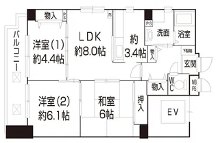 サン・ユーII【7階】の間取り