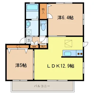 エスポアメゾン B【2階】の間取り