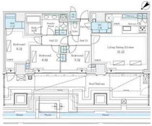 三田ガーデンヒルズ ウエストヒル【7階】の間取り