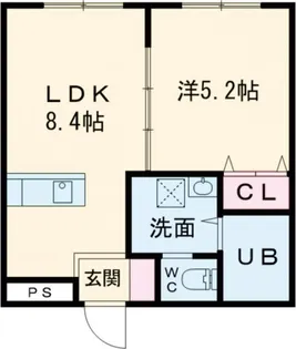 リュヌ・ド・ミエル【1階】の間取り