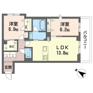 ガーデン片倉【2階】の間取り