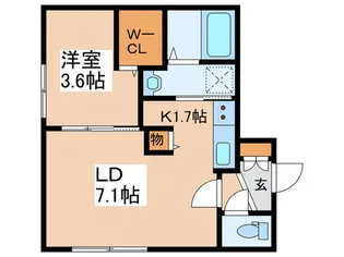 casa AT 豊平公園2nd【1階】の間取り