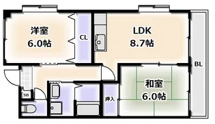 コウジィコート大南【6階】の間取り