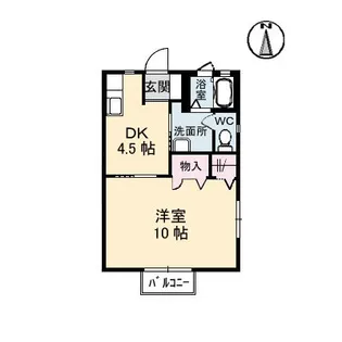 ディアス住吉II【2階】の間取り