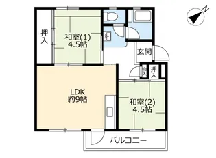 UR明石舞子【5階】の間取り