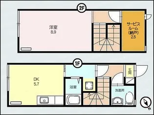 メゾネットみなみDの間取り