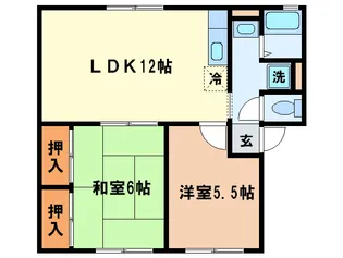 ラッキービレッジ【1階】の間取り