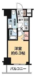 ガレリアレジデンス石川町【5階】の間取り