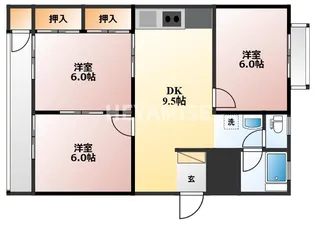 弥生が丘マンション【5階】の間取り