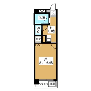ギャザーK【3階】の間取り