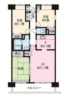 シーリン東伏見【8階】の間取り