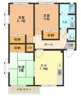 ストークヴィレッジB【2階】の間取り