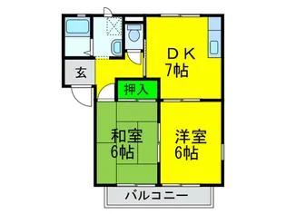 フォレスト加茂B棟【2階】の間取り