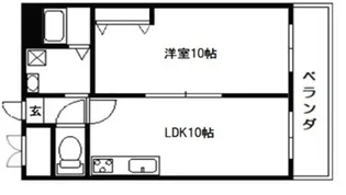 ライオンズマンション靭公園【3階】の間取り