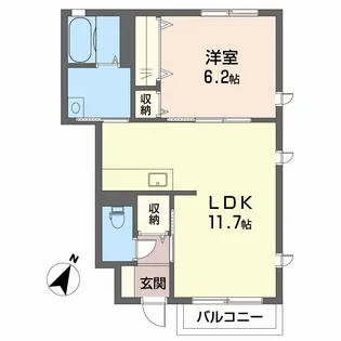 シャーメゾン大西【1階】の間取り