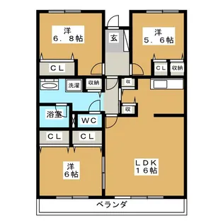 ハウス千葉NT A棟【3階】の間取り