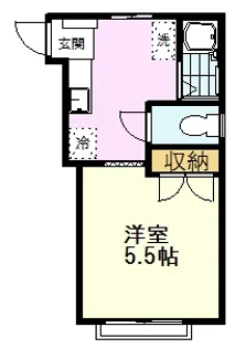 ウェル国立【1階】の間取り