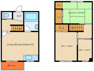明舞第6団地【2階】の間取り