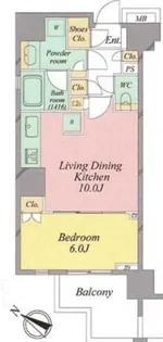 オープンレジデンシア品川【7階】の間取り