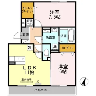 K’S シャトー【2階】の間取り