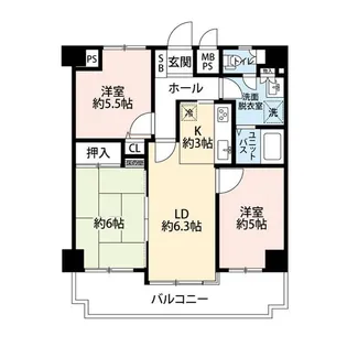 ホーユウパレス吉野町【8階】の間取り