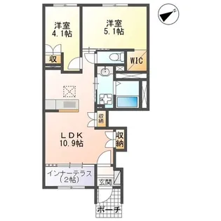 カルム・ビータ【1階】の間取り