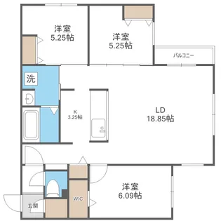 コローレ山鼻【5階】の間取り