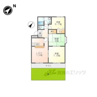 グッドヒルズ桜が丘【1階】の間取り
