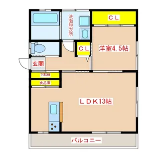 コーポサカエ 12【1階】の間取り