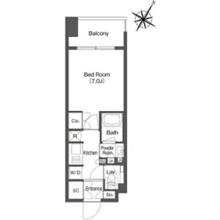 ミリアレジデンス日本橋人形町【4階】の間取り