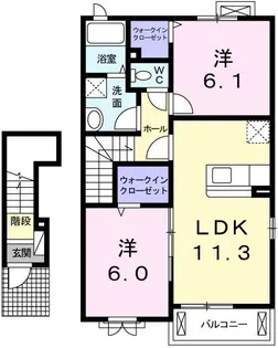 コンフォートII【2階】の間取り